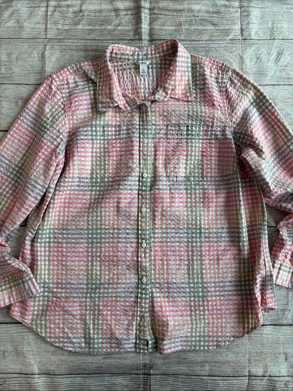 L.L. Bean Plaid Button-Down Shirt